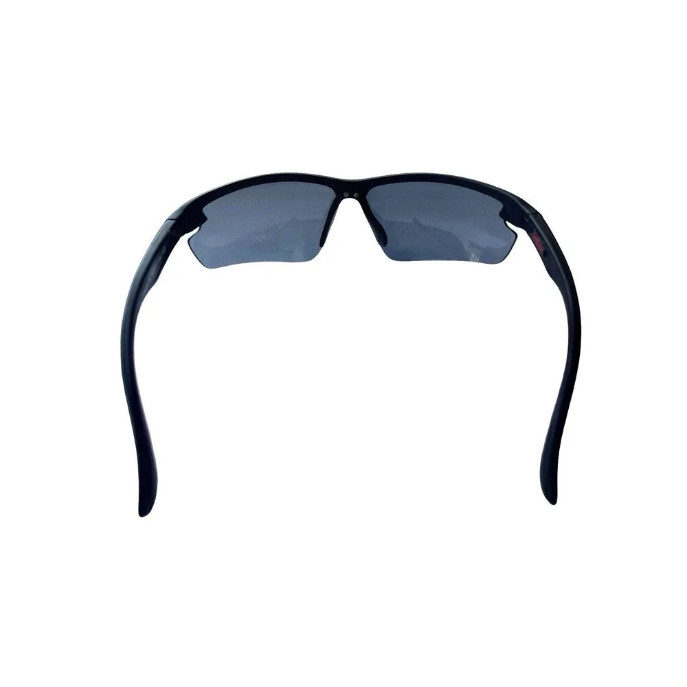 Foster Grant Sport Sunglasses Black Red Wraparound Smoke Lens Y2K Cycling
